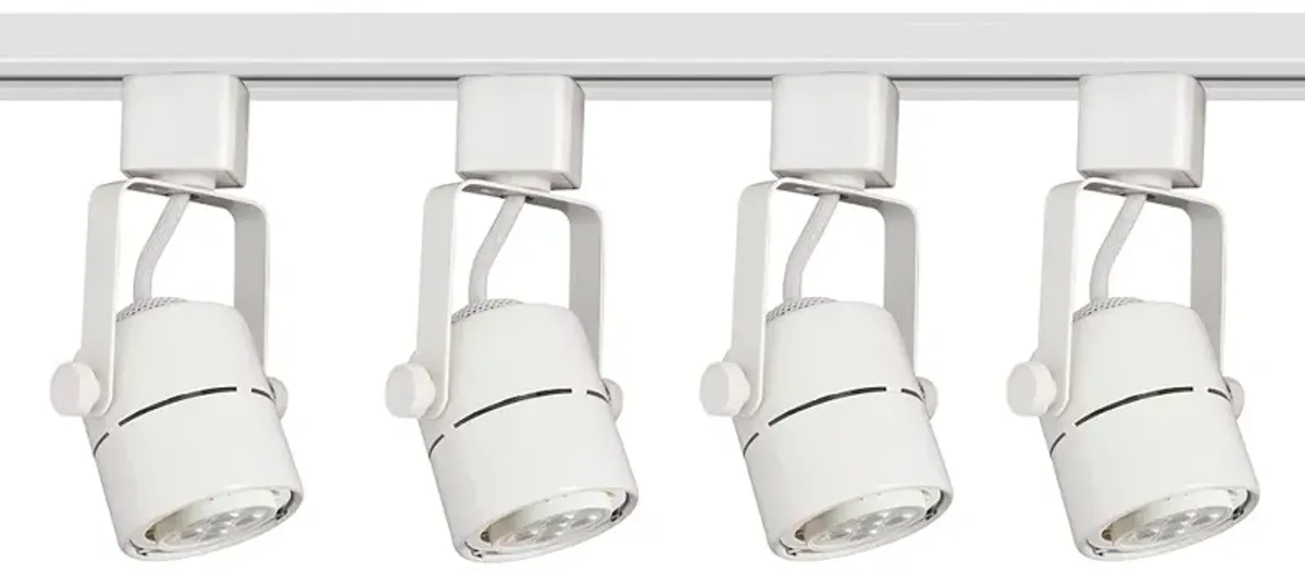 Denzel 48" Wide 4-Light White Swivel LED Floating Canopy Track Kit