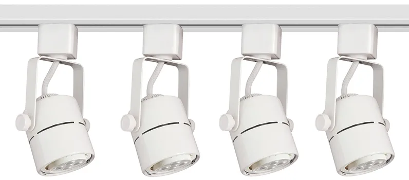 Denzel 48" Wide 4-Light White Swivel LED Floating Canopy Track Kit