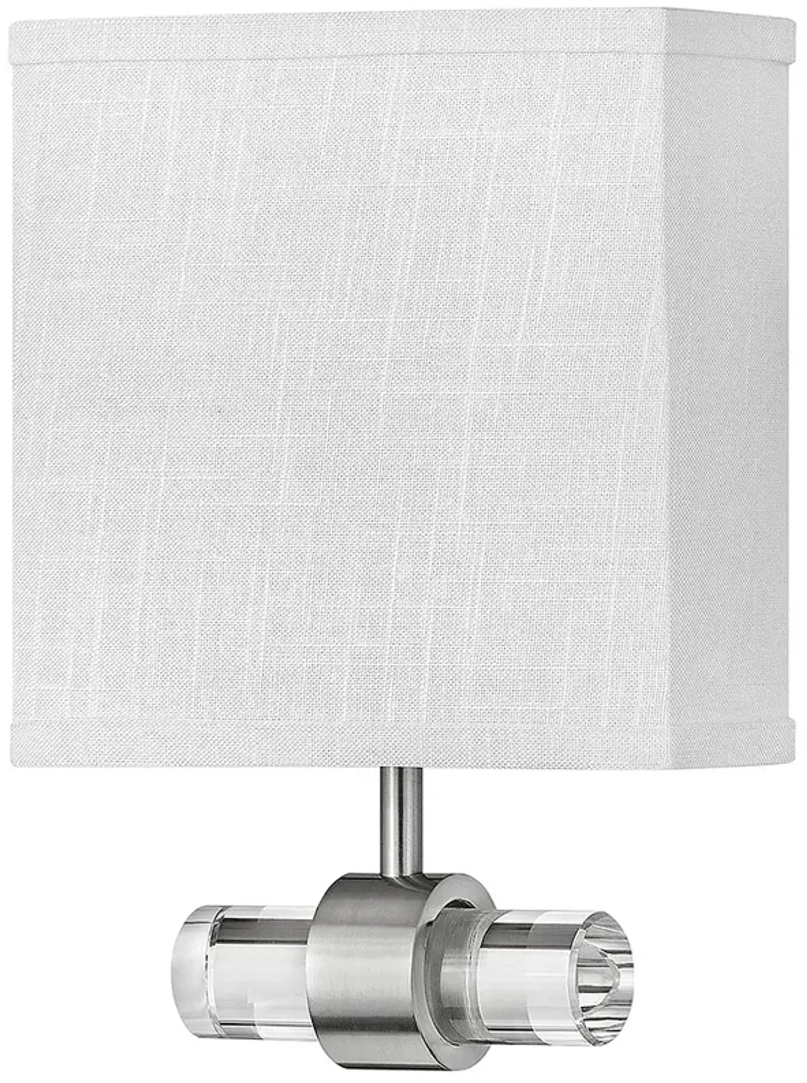 Luster 11 3/4" High Nickel with Off-White Shade Wall Sconce