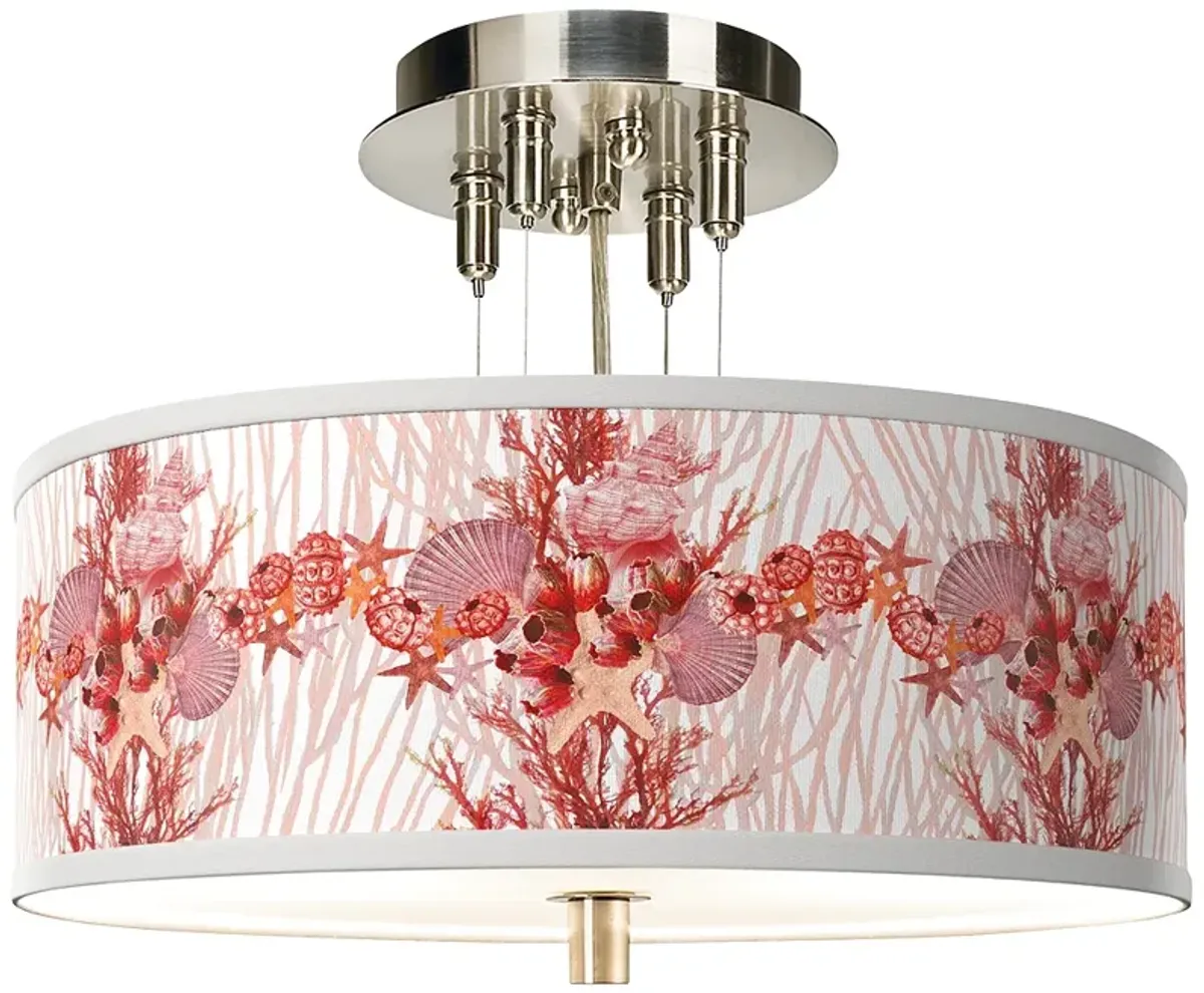 Corallium Giclee 14" Wide Ceiling Light