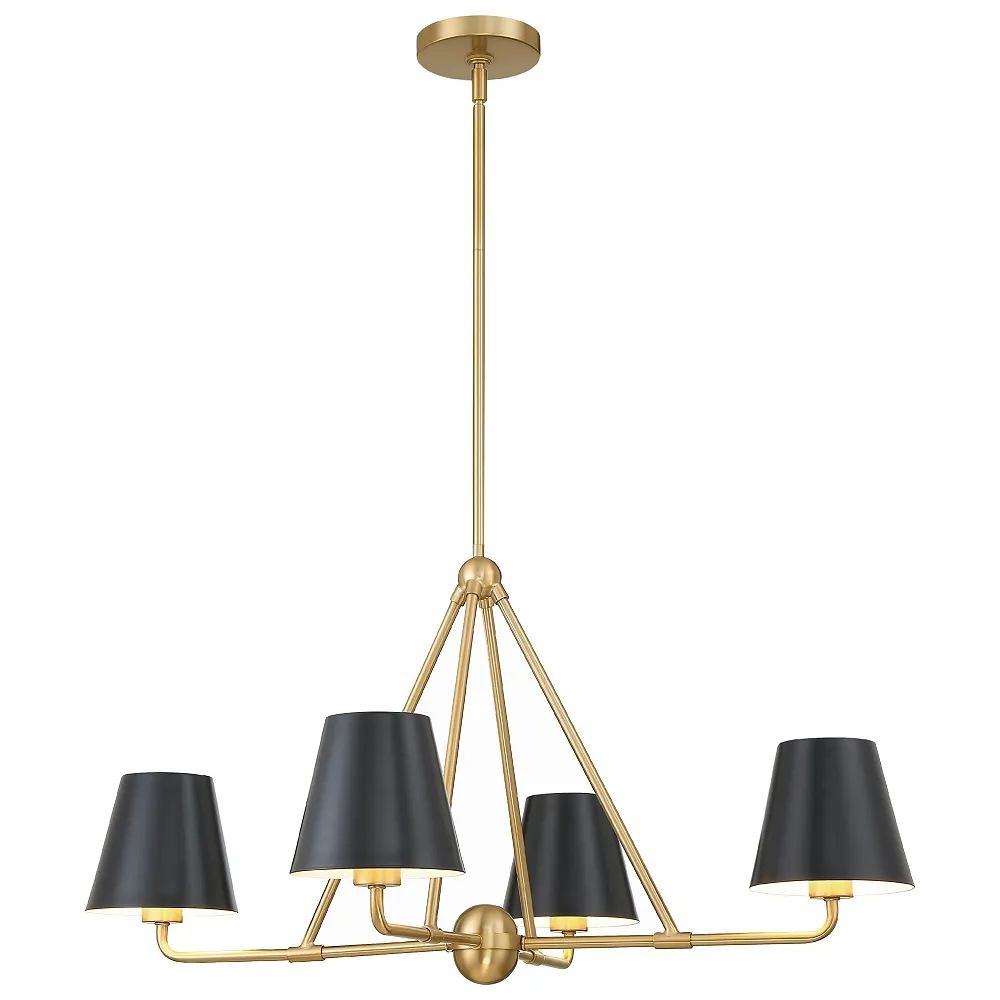 Xavier 4 Light Vibrant Gold Chandelier