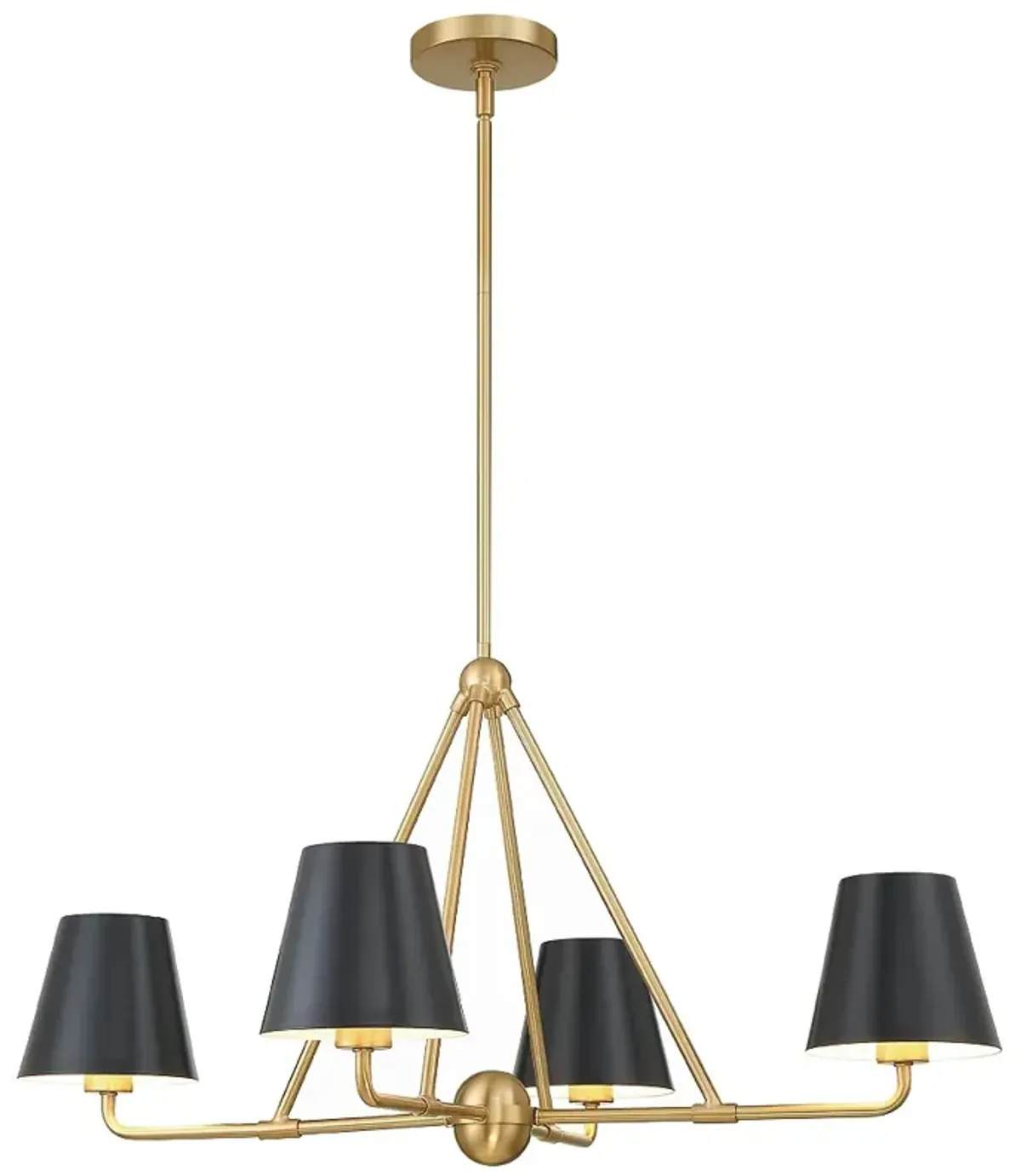 Xavier 4 Light Vibrant Gold Chandelier