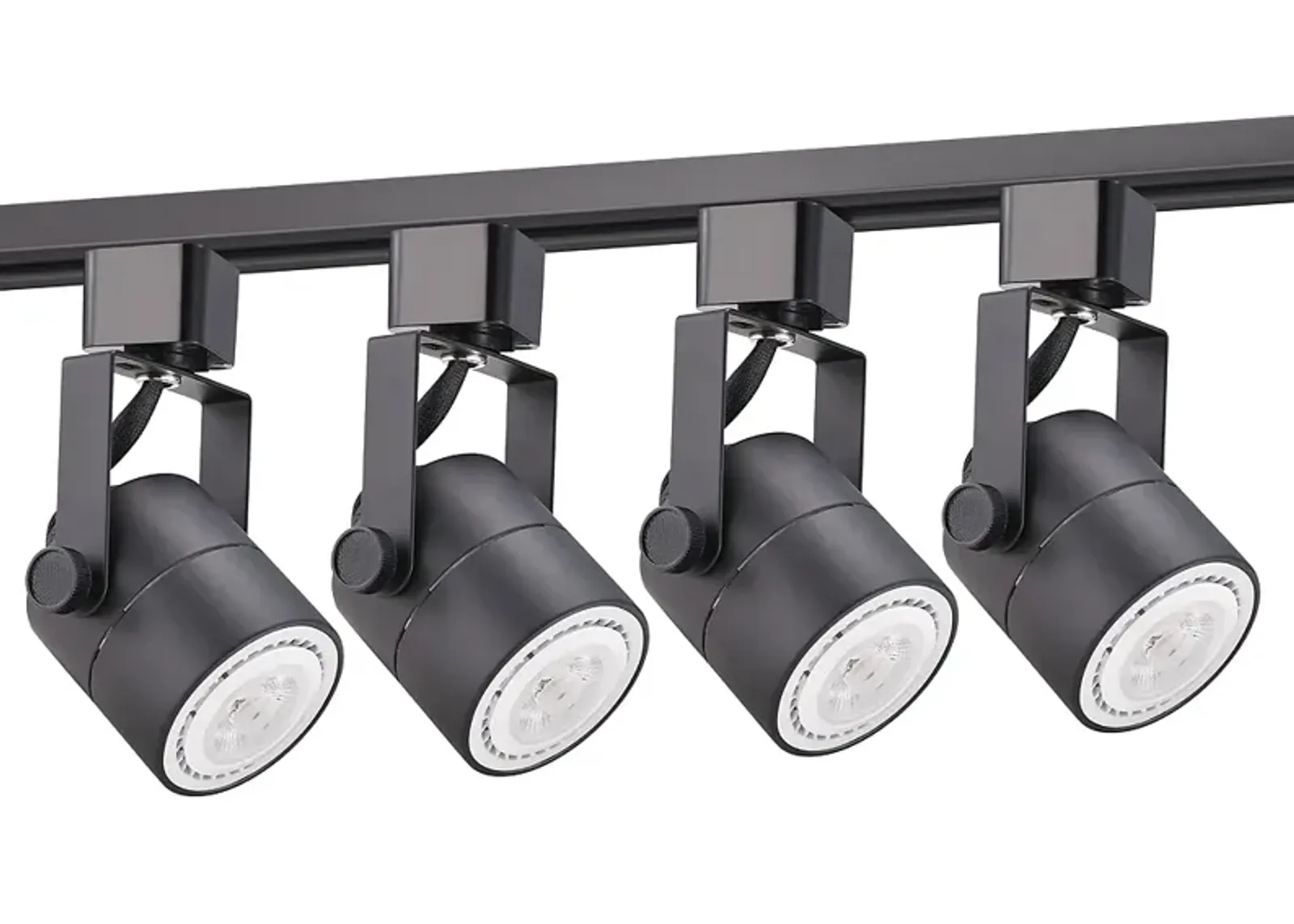 Duran 4-Light Black Swivel LED Floating Canopy Track Kit