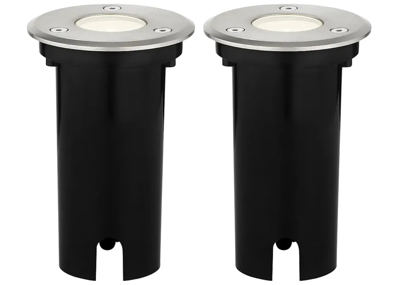 Lincoln 4 1/2" High Black LED In-Ground Lights Set of 2