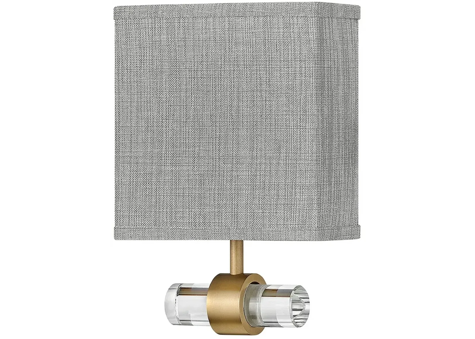 Luster 11 3/4" High Brass with Gray Linen Shade Wall Sconce