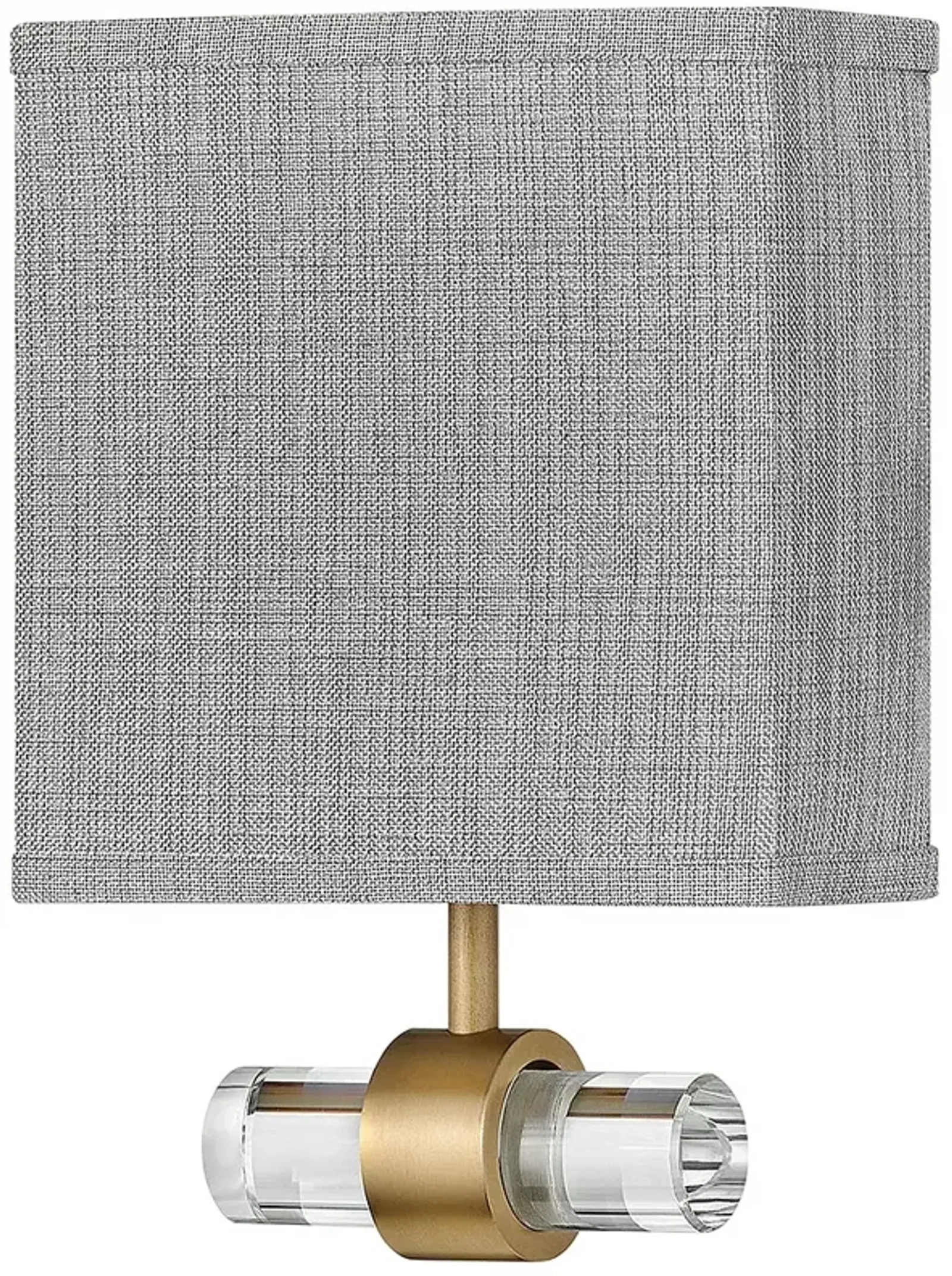 Luster 11 3/4" High Brass with Gray Linen Shade Wall Sconce