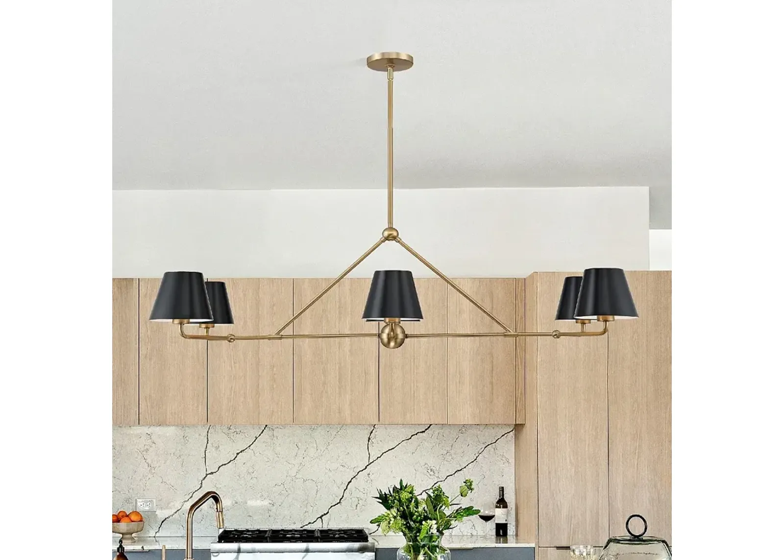 Xavier 6 Light Vibrant Gold Chandelier