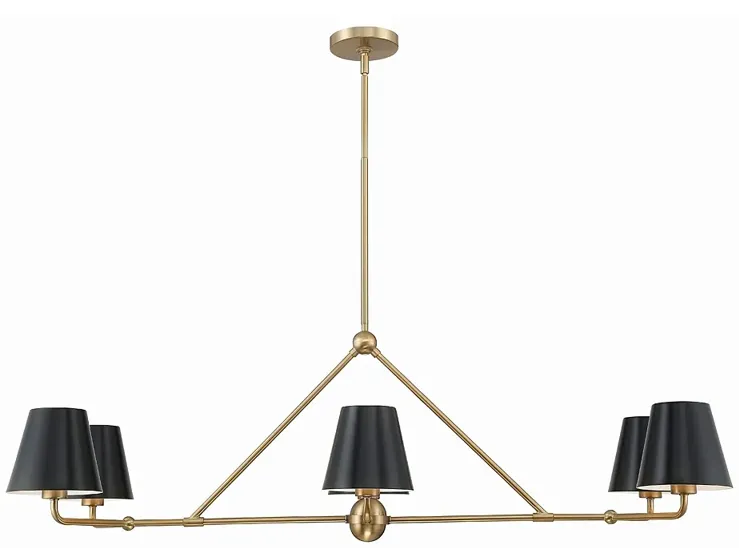 Xavier 6 Light Vibrant Gold Chandelier