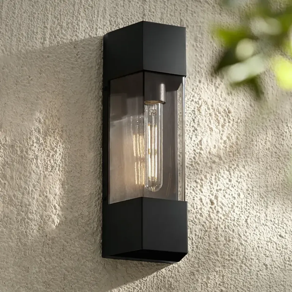 Isabel 16" High Black Outdoor Wall Light