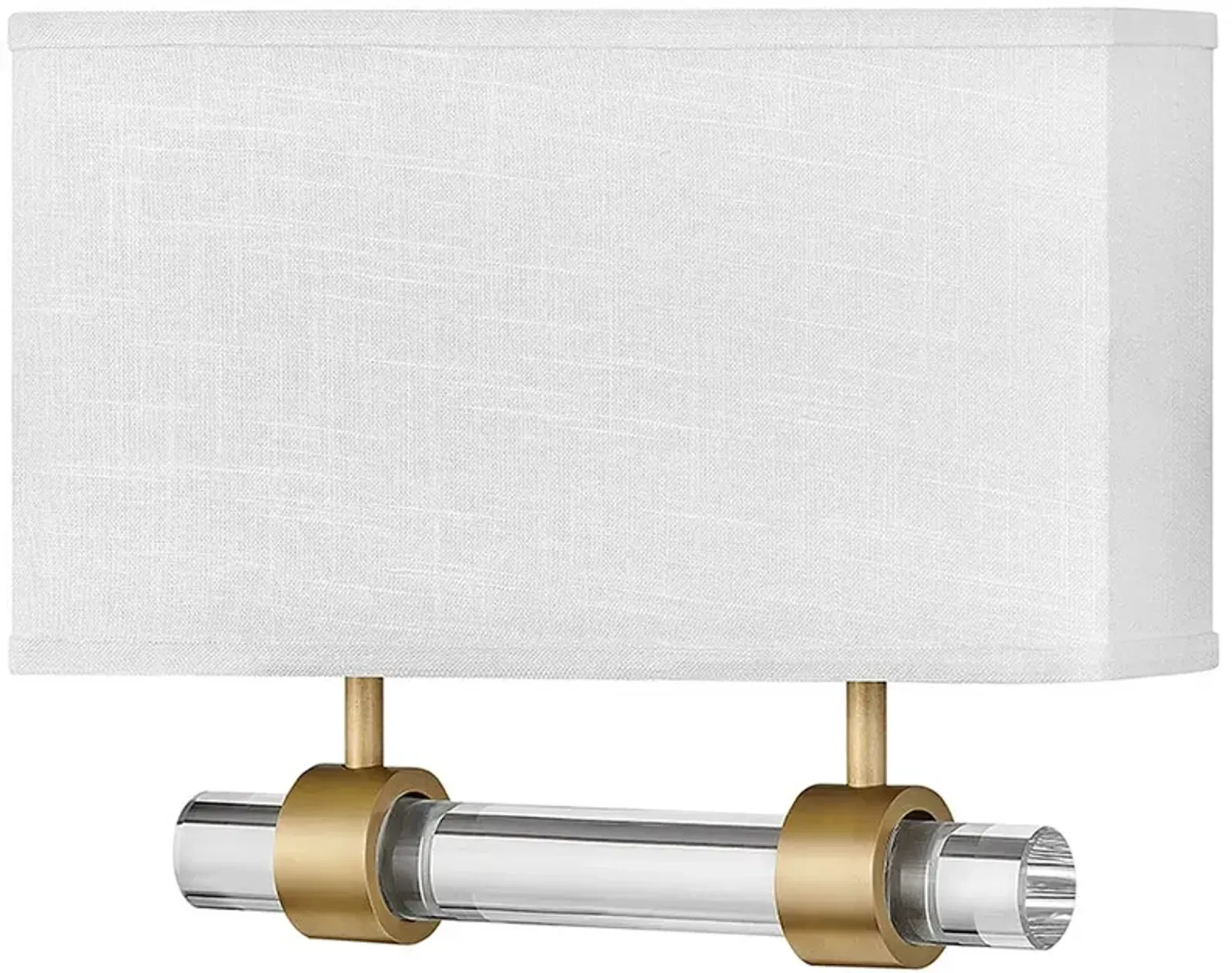 Luster 11 3/4" High Brass with Off-White Shade Wall Sconce