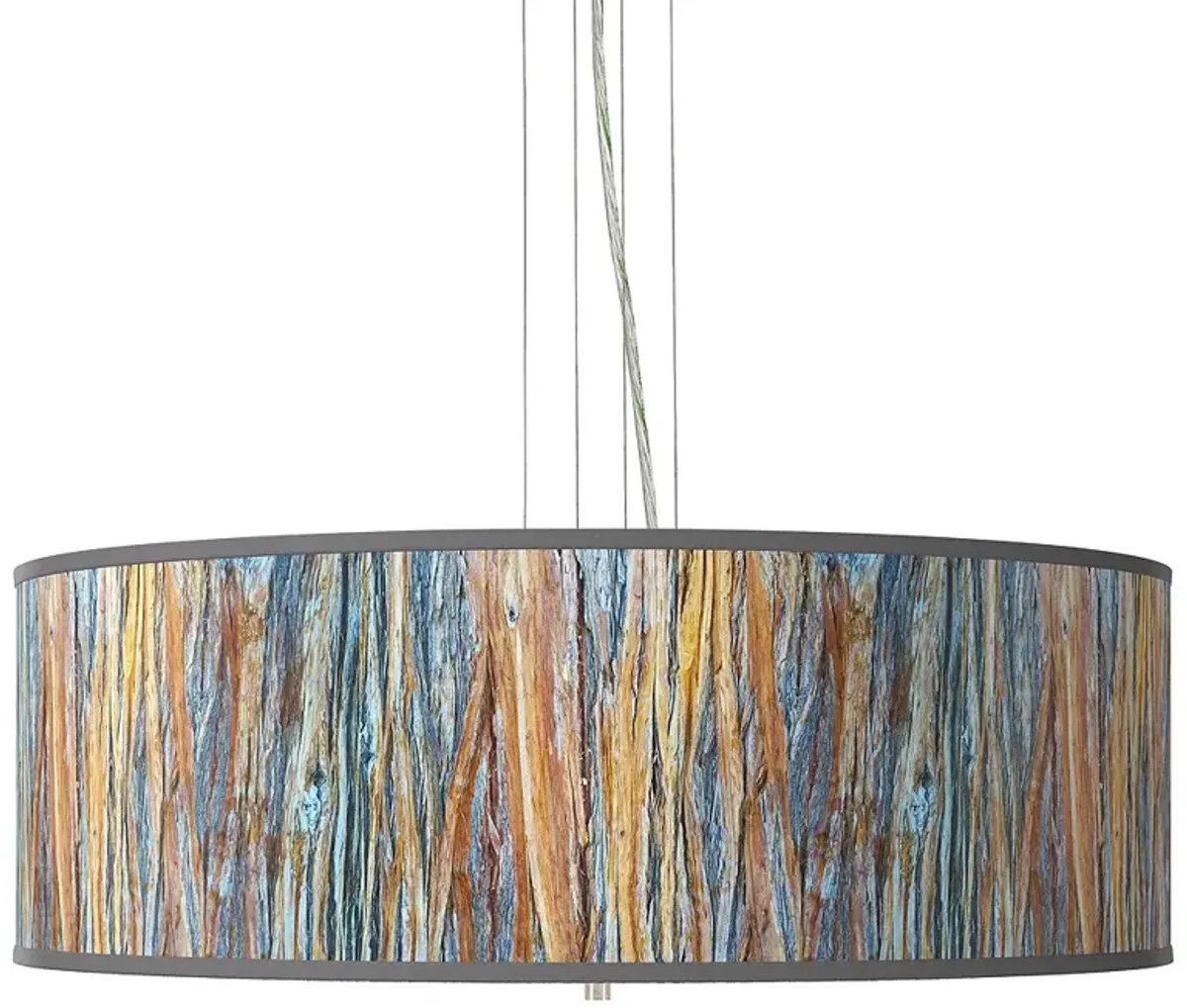 Giclee Gallery Striking Bark 24" Wide 4-Light Pendant Chandelier