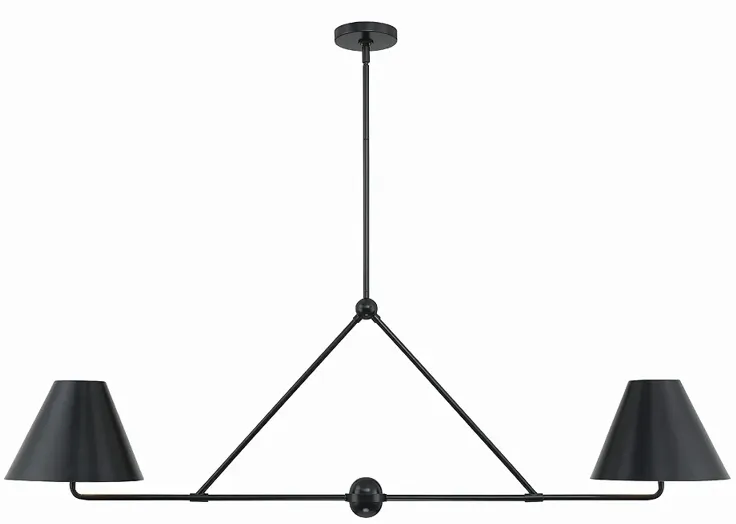 Xavier 4 Light Matte Black Chandelier