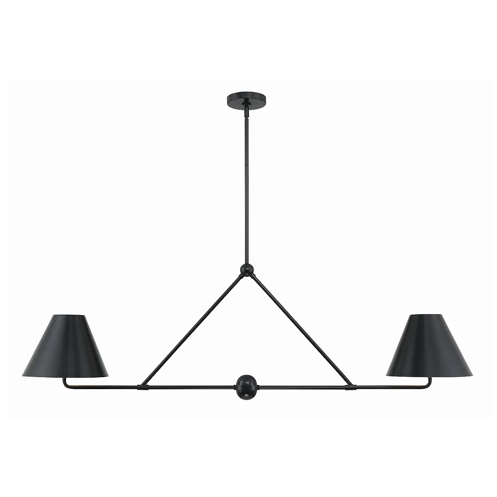 Xavier 4 Light Matte Black Chandelier