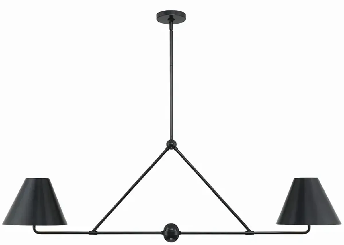 Xavier 4 Light Matte Black Chandelier