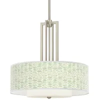 Oval Tempo Carey 24" Brushed Nickel 4-Light Chandelier