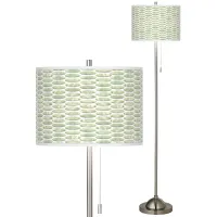 Oval Tempo Brushed Nickel Pull Chain Floor Lamp