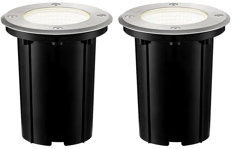 Lincoln 5 1/2" High Black LED In-Ground Lights Set of 2