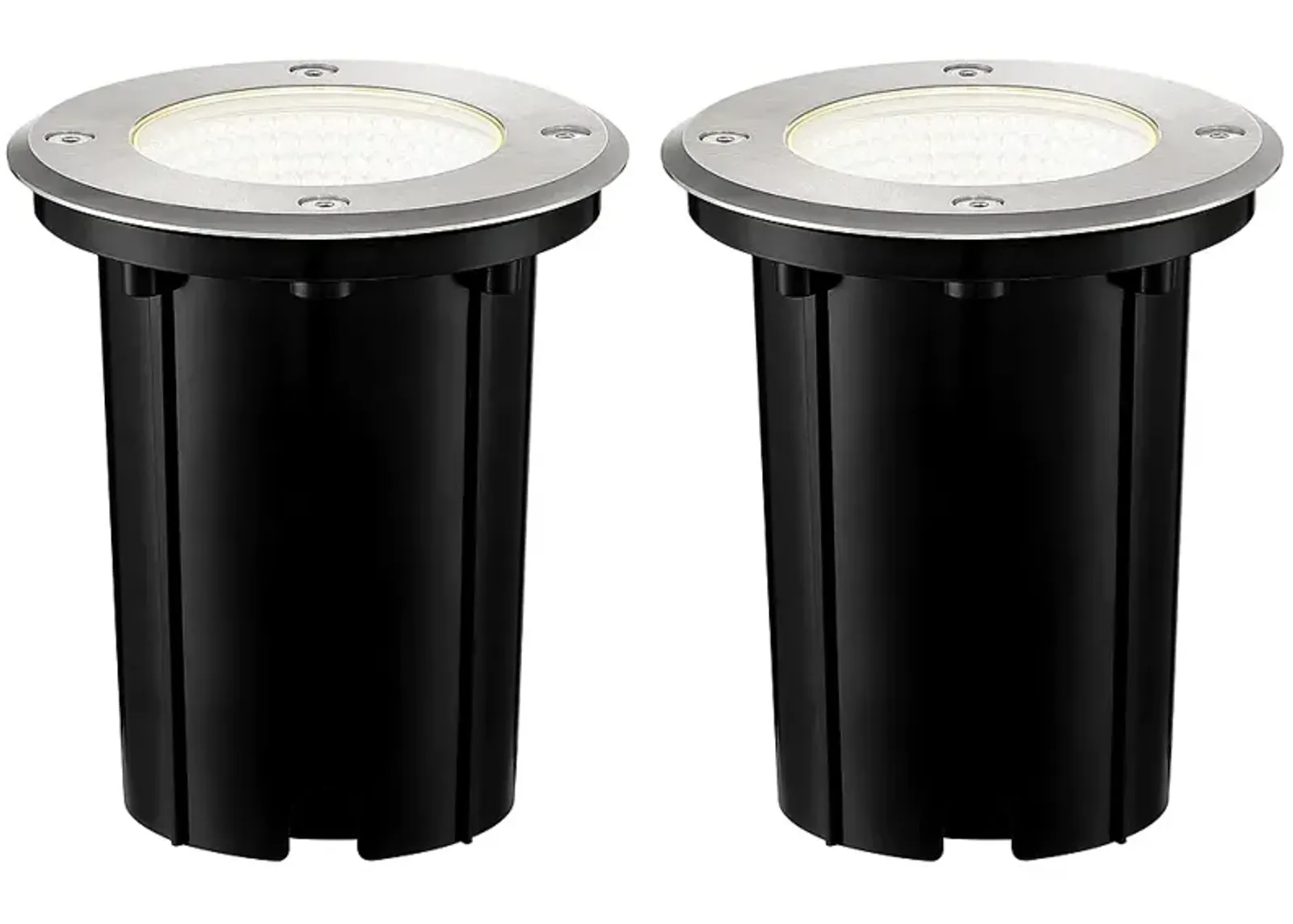 Lincoln 5 1/2" High Black LED In-Ground Lights Set of 2