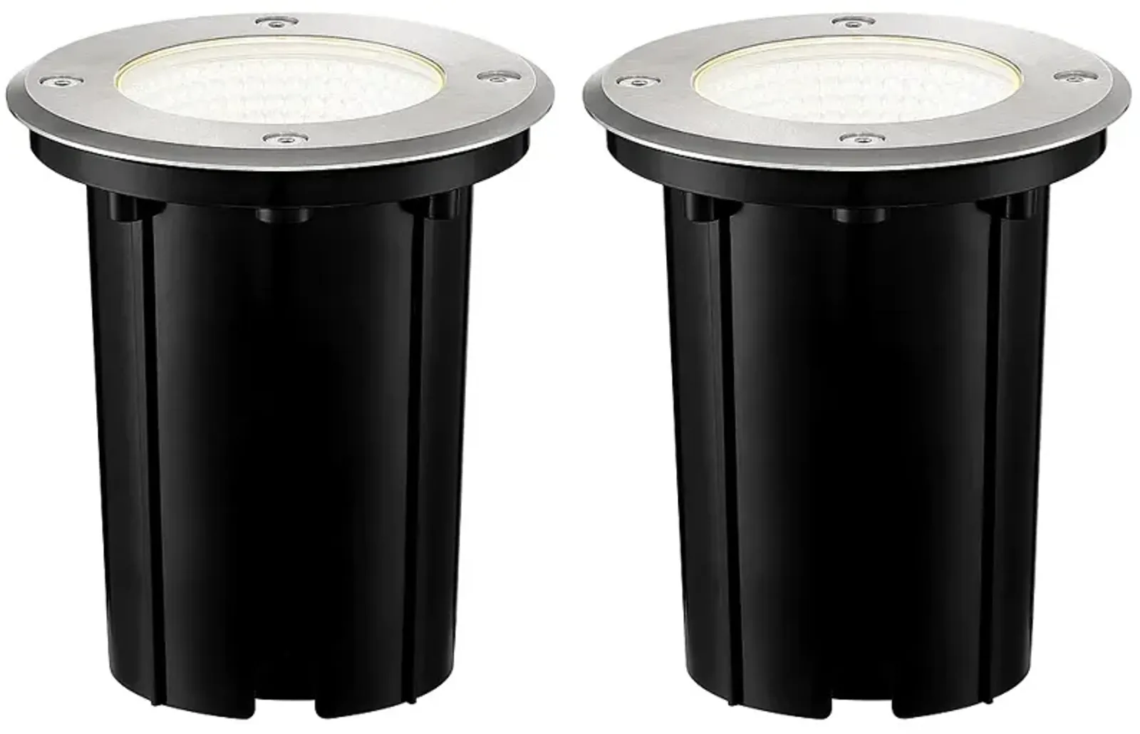 Lincoln 5 1/2" High Black LED In-Ground Lights Set of 2