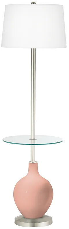 Mellow Coral Ovo Tray Table Floor Lamp