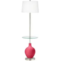 Color Plus Ovo 59" Eros Pink Tray Table Floor Lamp
