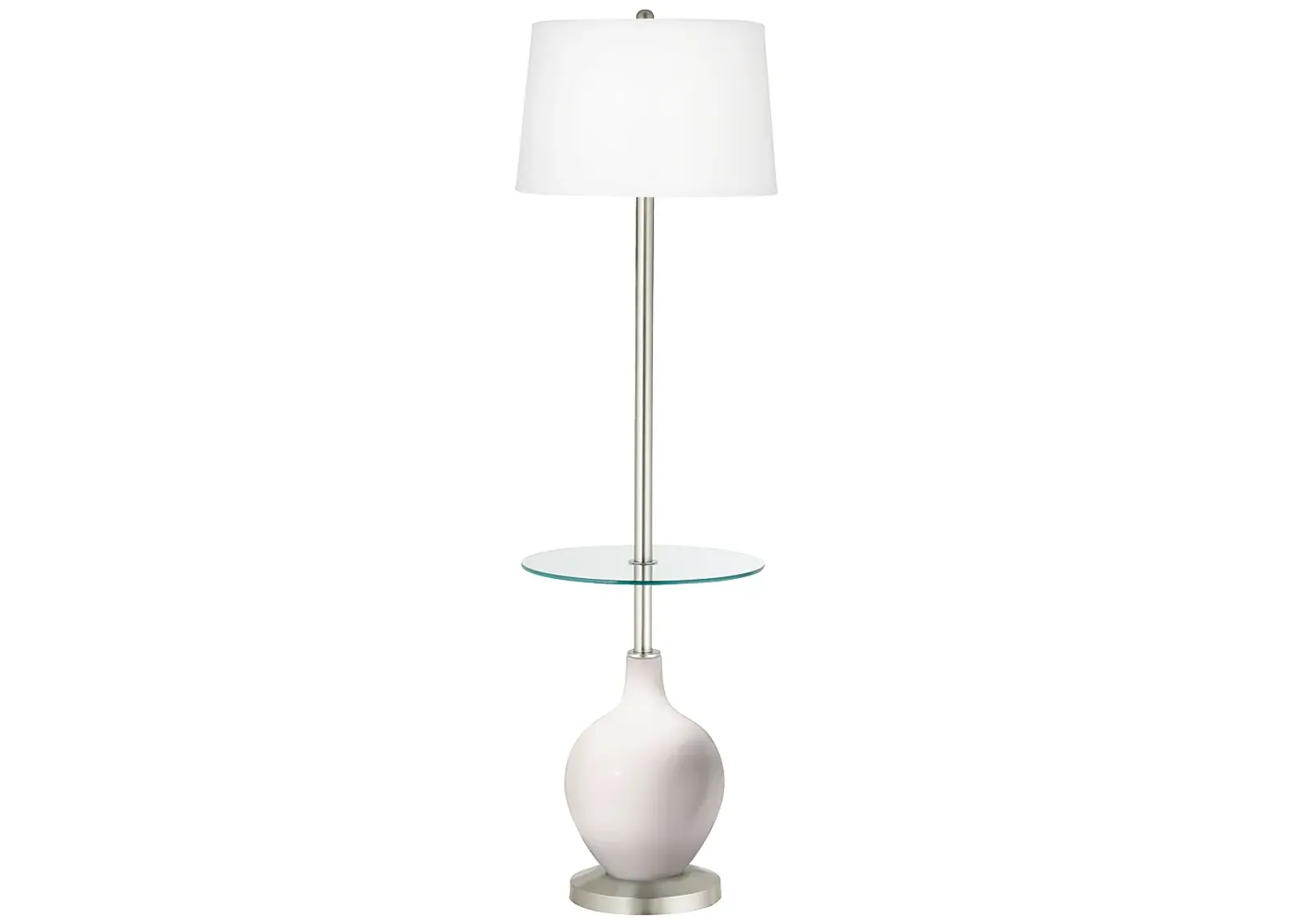 Color Plus Ovo 59" High Smart White Tray Table Floor Lamp