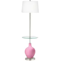 Candy Pink Ovo Tray Table Floor Lamp
