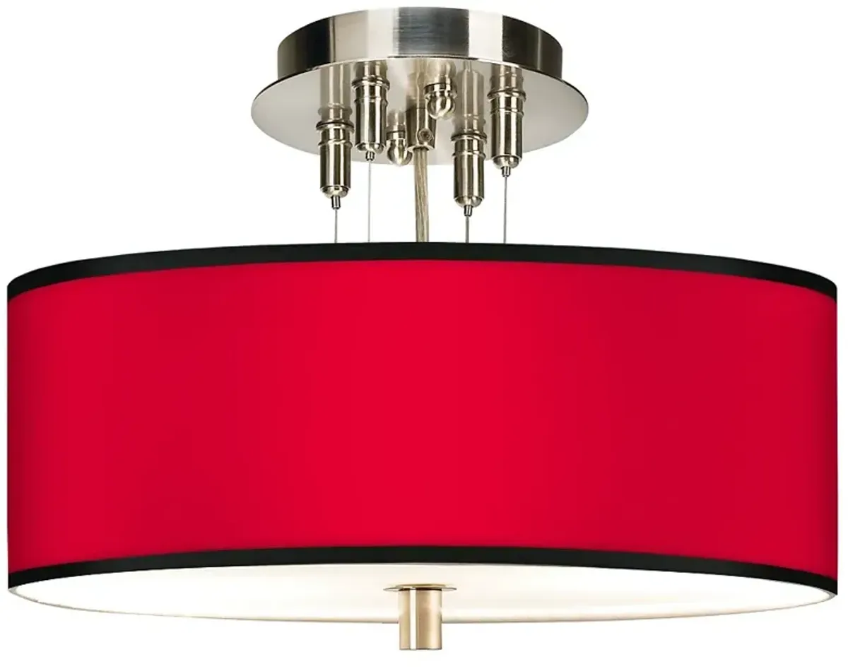 All Red Giclee 14" Wide Ceiling Light