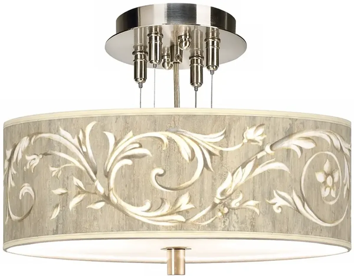 Brushed Nickel Laurel Court 14" Wide Ceiling Light