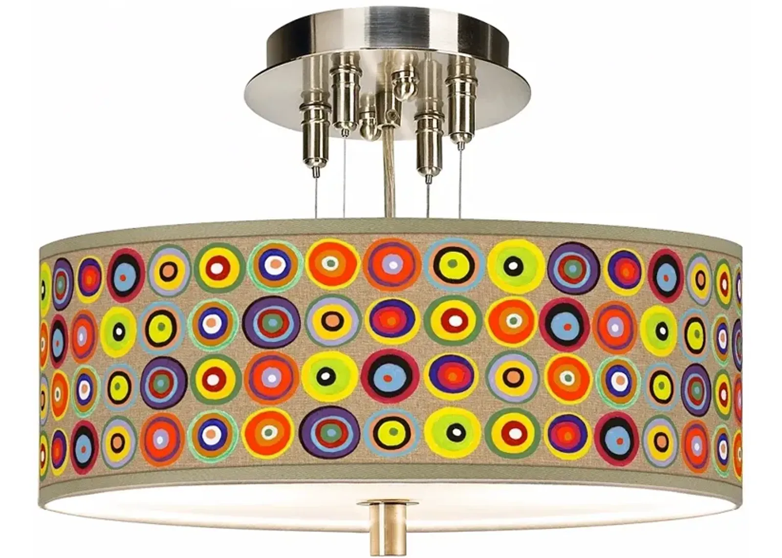 Marbles in the Park Giclee 14" Wide Semi-Flush Ceiling Light