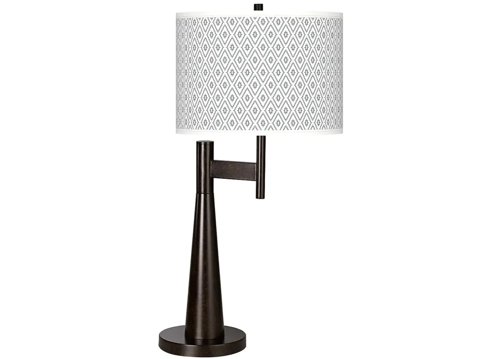 Giclee Glow Novo 30 3/4" Diamonds Shade Bronze Table Lamp