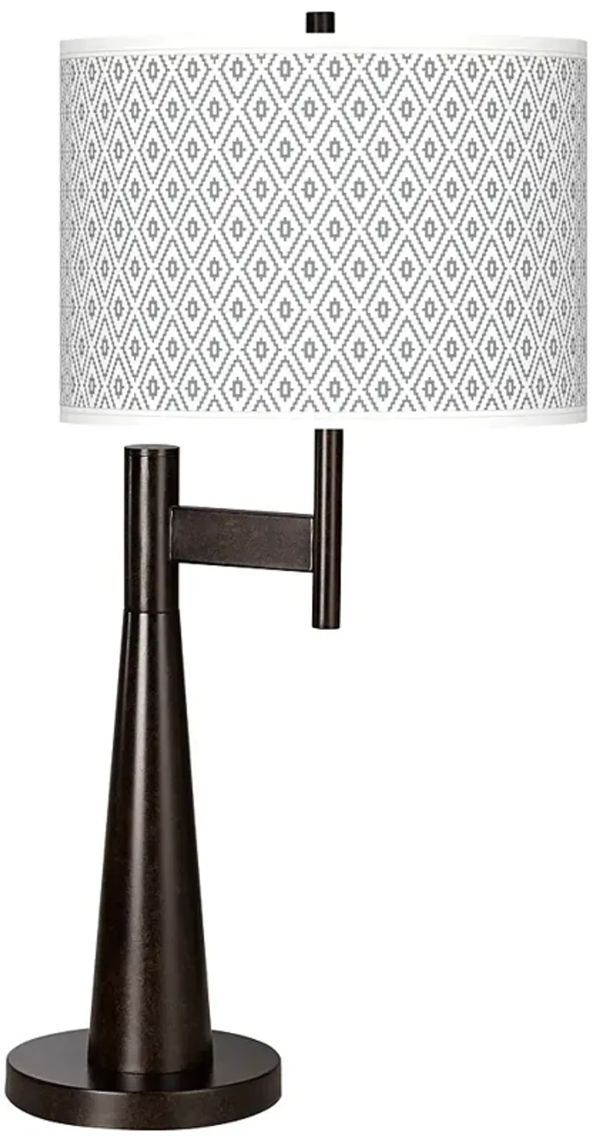 Giclee Glow Novo 30 3/4" Diamonds Shade Bronze Table Lamp