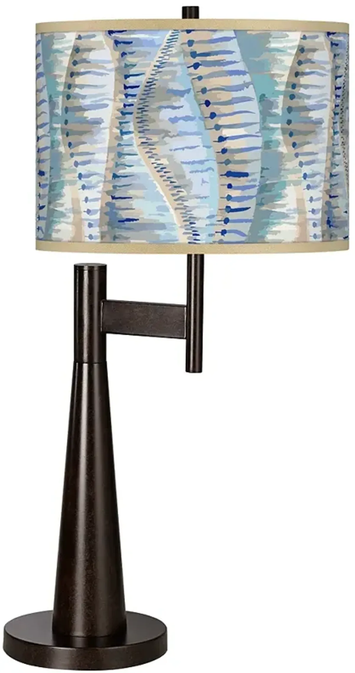 Giclee Glow Novo 30 3/4" Blue Siren Shade Bronze Table Lamp