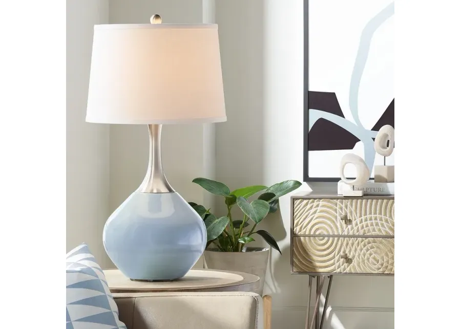 Color Plus Spencer 31" Modern Blue Sky Table Lamp