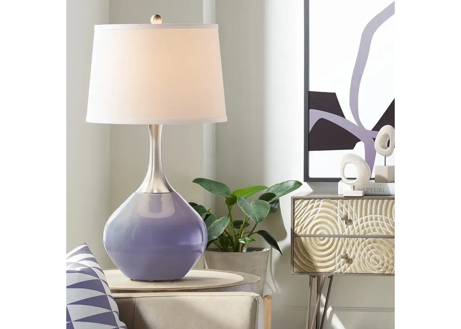 Color Plus Spencer 31" High Purple Haze Modern Table Lamp