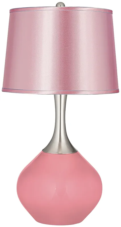 Haute Pink - Satin Pale Pink Shade Spencer Table Lamp