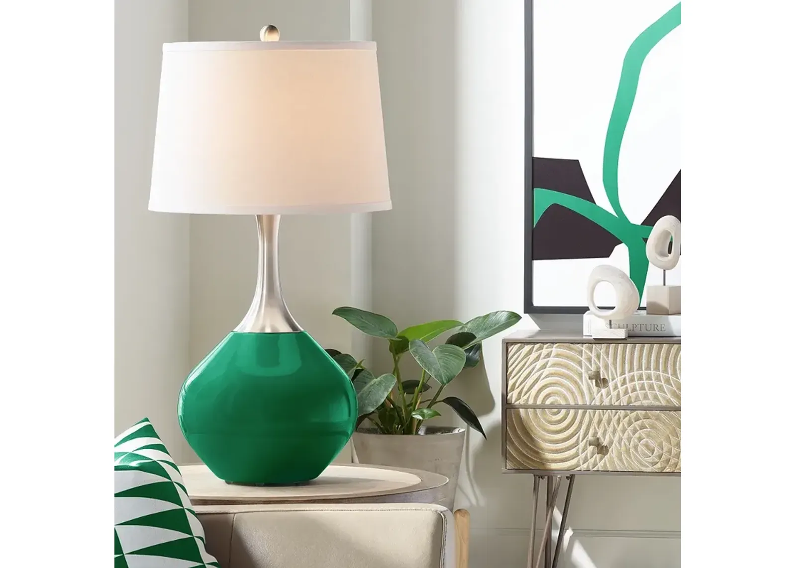 Color Plus Spencer 31" High Modern Greens Table Lamp