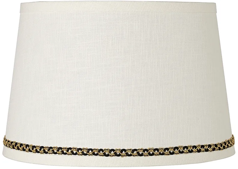 Linen Shade with Gold and Black Trim 10x12x8 (Spider)