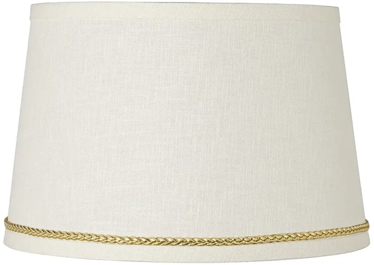 Springcrest Linen Shade with Gold Luster Braid Trim 10x12x8 (Spider)