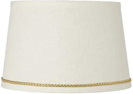 Linen Shade with Gold Luster Braid Trim 10x12x8 (Spider)