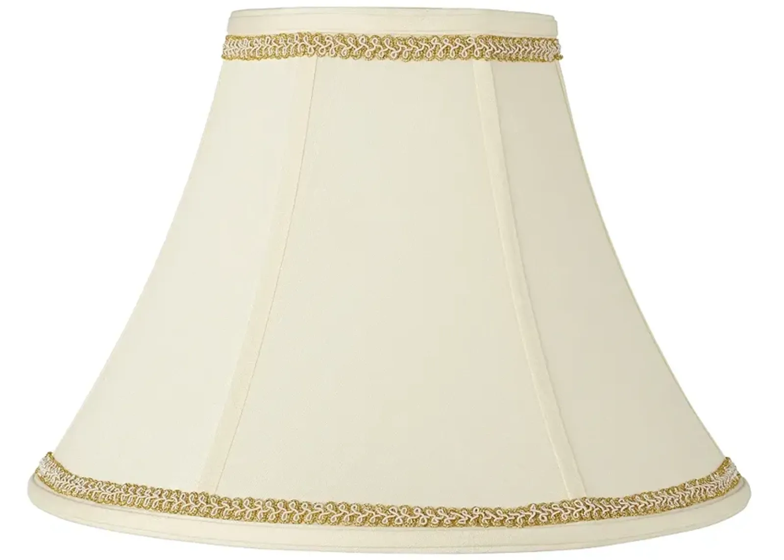 Creme Shade with Gold with Ivory Trim 7x16x12 (Spider)