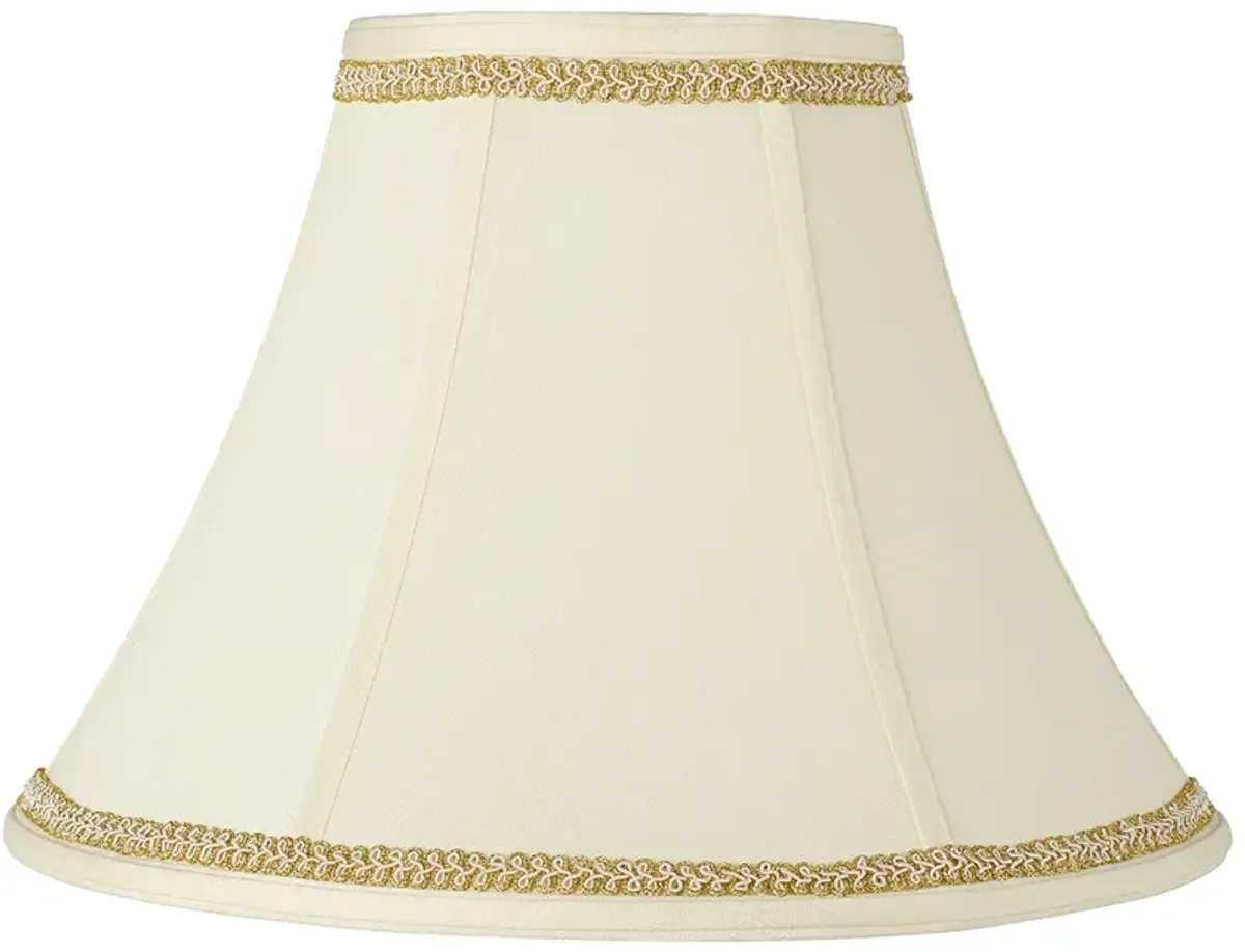 Creme Shade with Gold with Ivory Trim 7x16x12 (Spider)