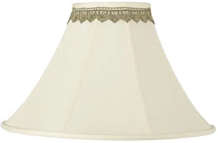 Bell Shade with Gold Lace Trim 7x20x13.75 (Spider)