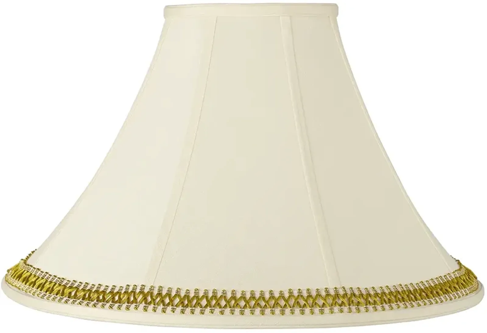 Springcrest Bell Shade with Gold Satin Weave Trim 7x20x13.75 (Spider)