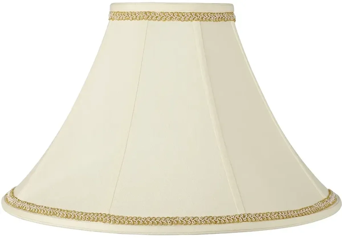 Springcrest Bell Shade with Gold with Ivory Trim 7x20x13.75 (Spider)