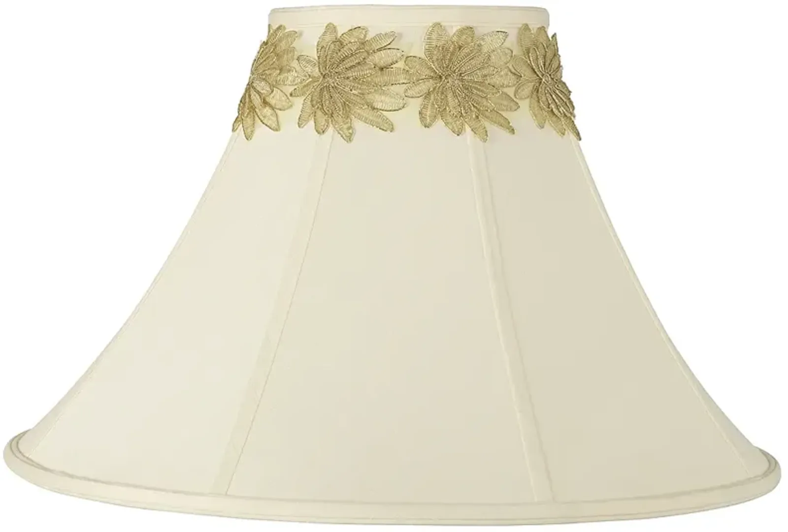 Bell Shade with Gold Flower Trim 7x20x13.75 (Spider)