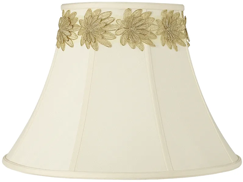 Imperial Shade with Gold Flower Trim 9x18x13 (Spider)