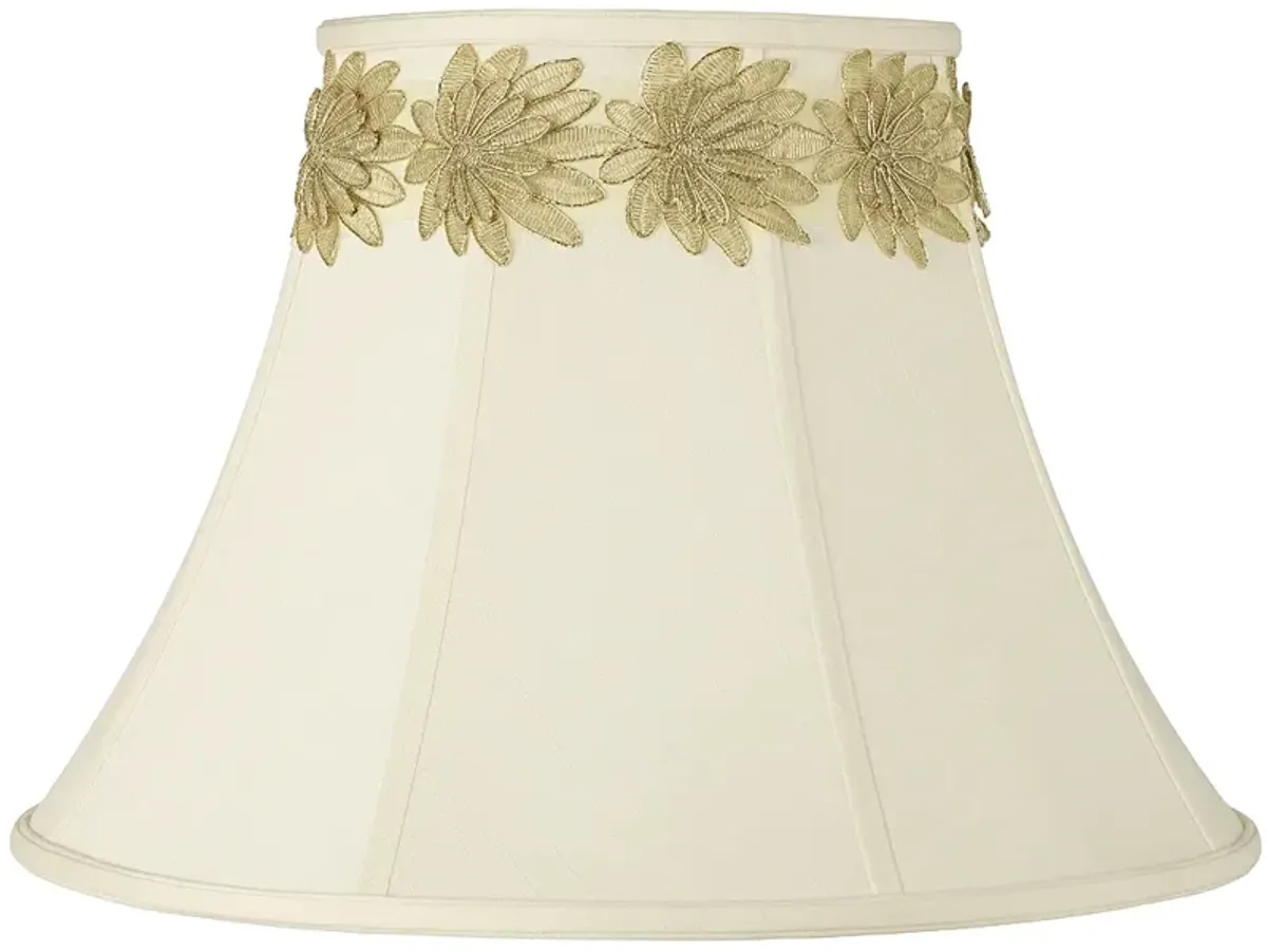 Springcrest Shade with Gold Flower Trim 9x18x13 (Spider)