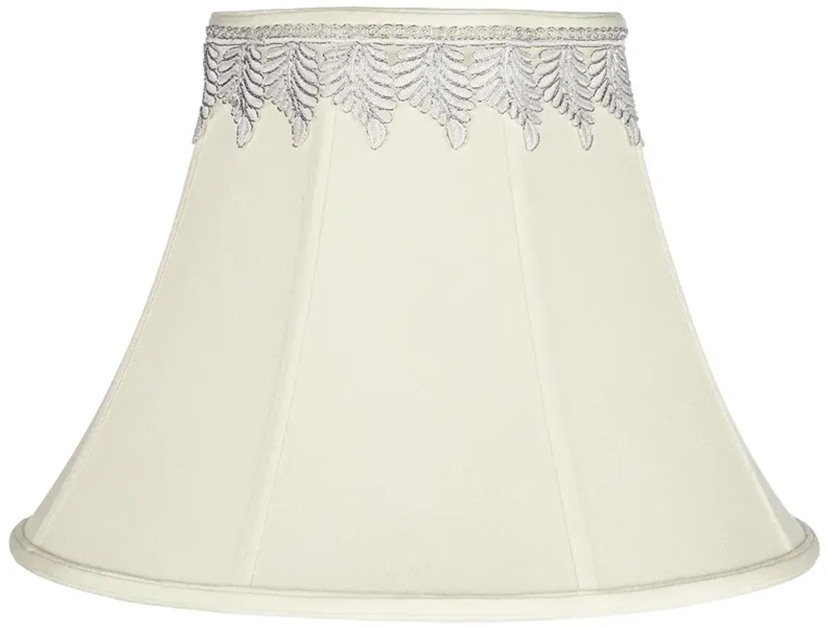 Springcrest Creme Bell Shade with Metallic Leaf Trim 9x18x13 (Spider)