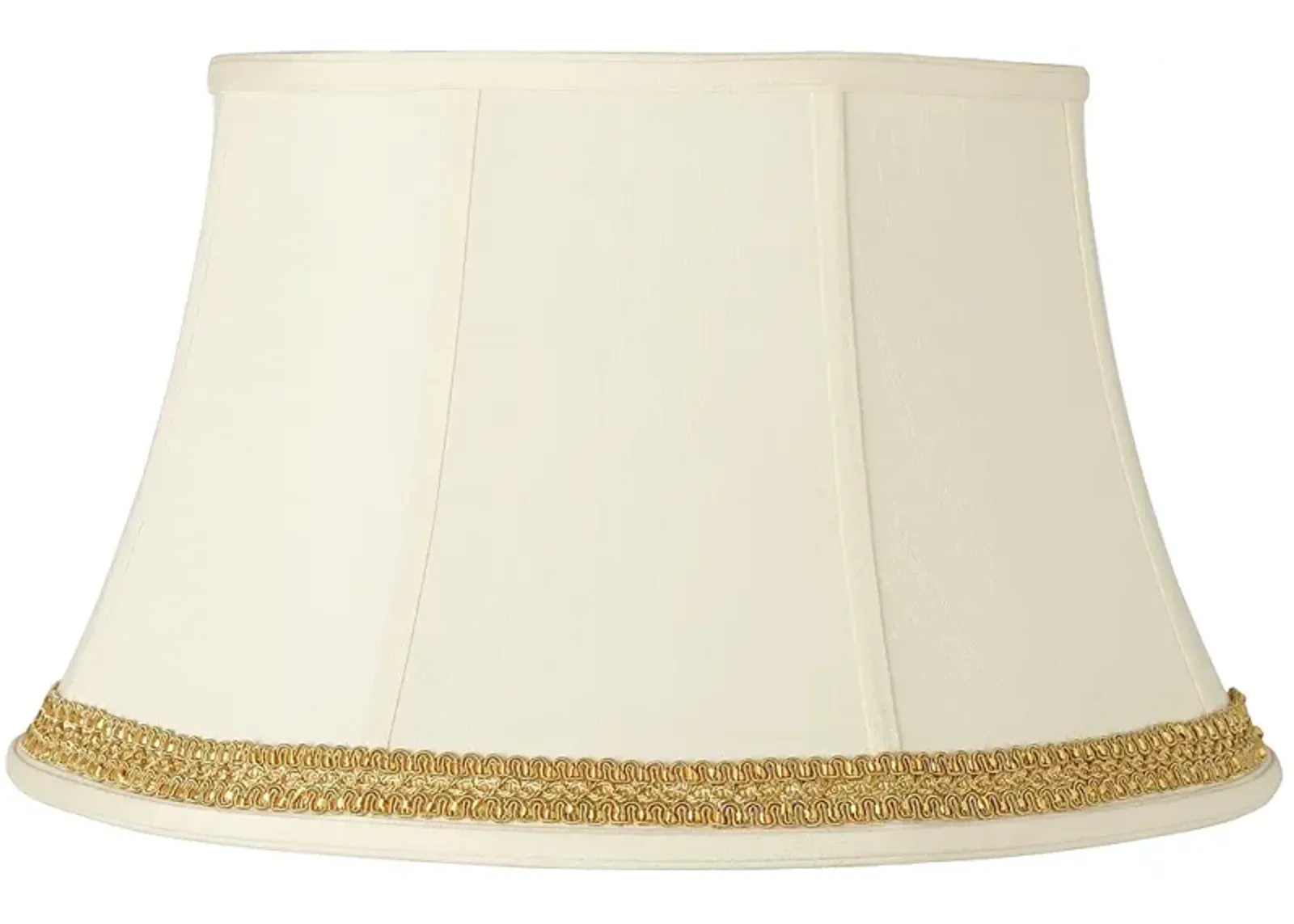 Creme Shade with Yellow Gold Ribbon Trim 13x19x11 (Spider)